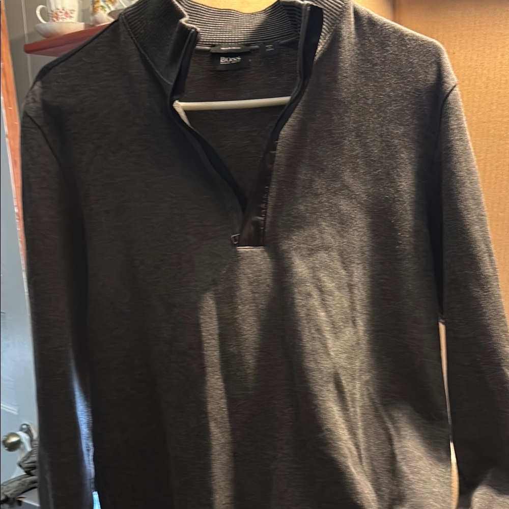 Men’ 1/4 Zipper Boss Hugo Boss Regular Medium Size Sweater